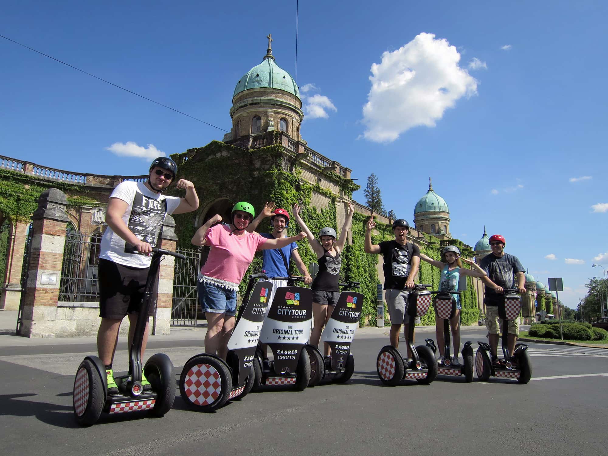 Zagreb Leisure Tour - people drive a segway at Mirogoj